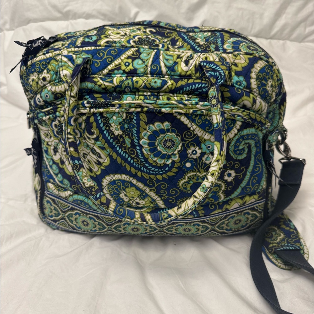 Vera Bradley Weekender Overnight Laptop Bag Rhythm and Blues Retired 2011